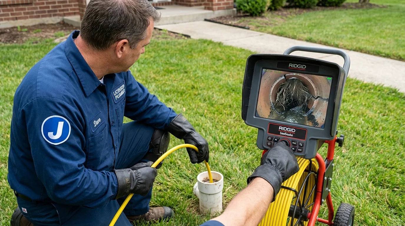 Sewer camera inspection being performed by Johns Plumbing LLC in Borger